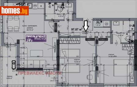 Тристаен, 115m² - Апартамент за продажба - 109567711