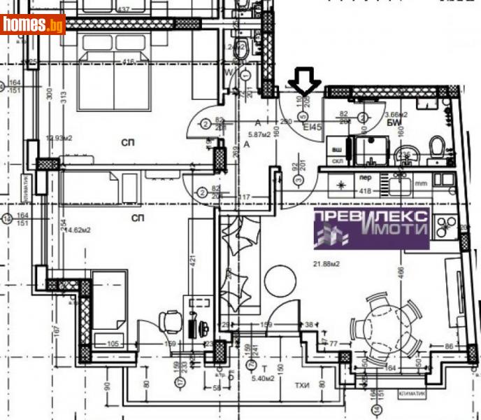 Тристаен, 95m² - Кв. Кършияка, Пловдив - Апартамент за продажба - Превилекс имоти ЕООД - 109567937