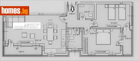 Тристаен, 111m² - Апартамент за продажба - 109567947