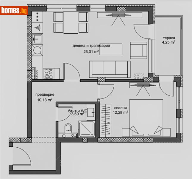 Двустаен, 76m² - Жк. Христо Смирненски, Пловдив - Апартамент за продажба - Превилекс имоти ЕООД - 109567981