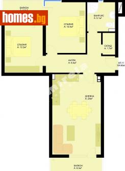 Тристаен, 105m² - Апартамент за продажба - 109584390
