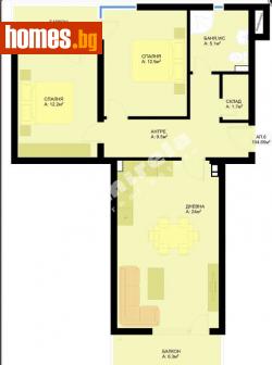 Тристаен, 105m² - Апартамент за продажба - 109584406