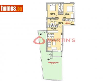Тристаен, 157m² - Апартамент за продажба - 109585395