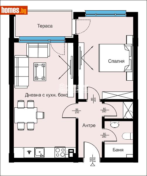 Двустаен, 72m² - Кв. Кършияка, Пловдив - Апартамент за продажба - КОНДОР НЕДВИЖИМИ ИМОТИ - 109628621