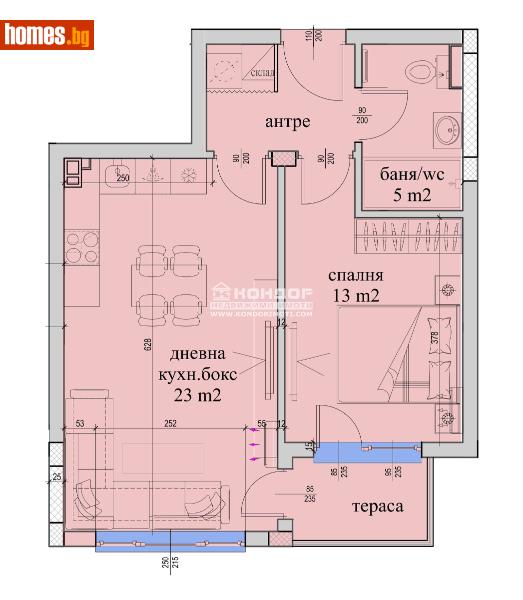 Двустаен, 67m² - Жк. Христо Ботев, Пловдив - Апартамент за продажба - КОНДОР НЕДВИЖИМИ ИМОТИ - 109628707