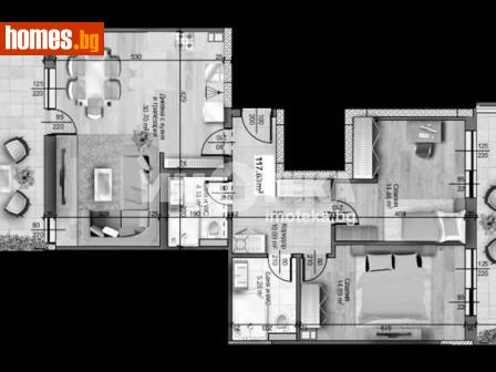 Тристаен, 117m² - Апартамент за продажба - 109644651