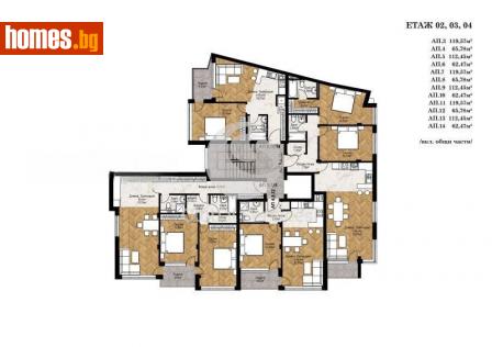 Тристаен, 119m² - Апартамент за продажба - 109670186