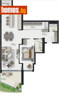 Двустаен, 125m² - Апартамент за продажба - 109680819
