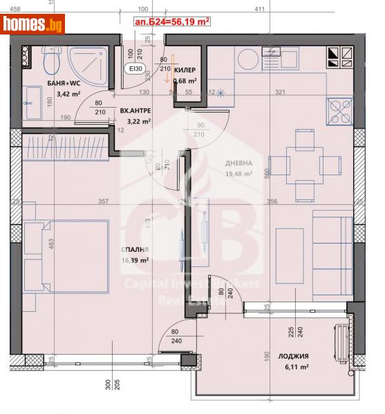 Двустаен, 69m² - Жк. Трошево, Варна - Апартамент за продажба - КАПИТАЛ ИНВЕСТ БРОКЕРС - 109729718