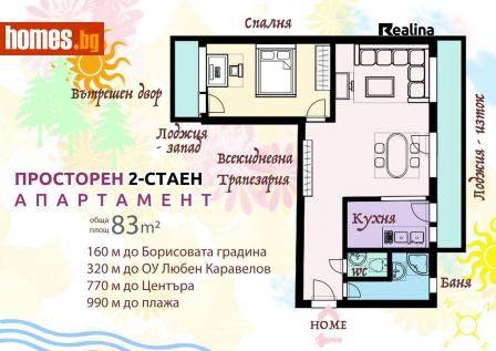 Двустаен, 83m² - Апартамент за продажба - 109732396