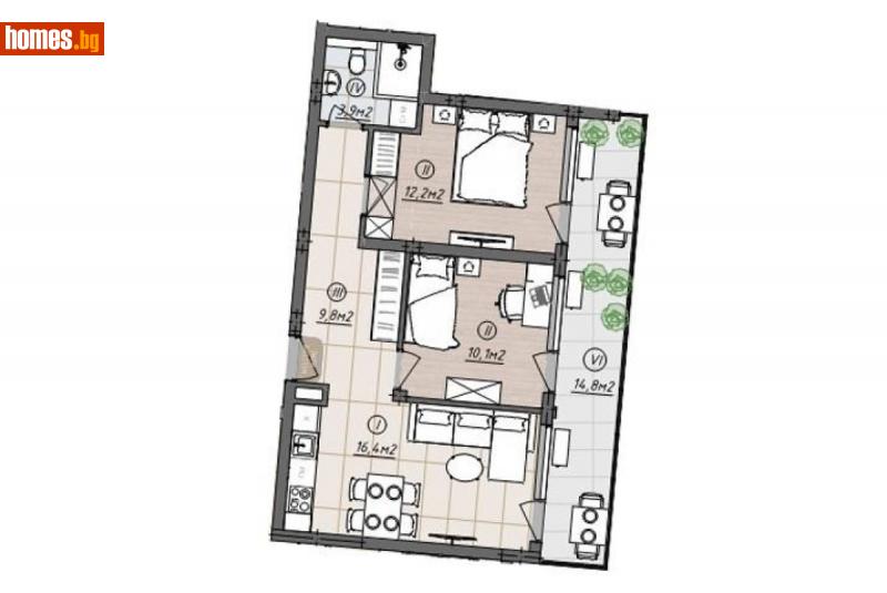 Тристаен, 84m² - М-т Ален Мак, Варна - Апартамент за продажба - КАПИТАЛ ИНВЕСТ БРОКЕРС - 109821265