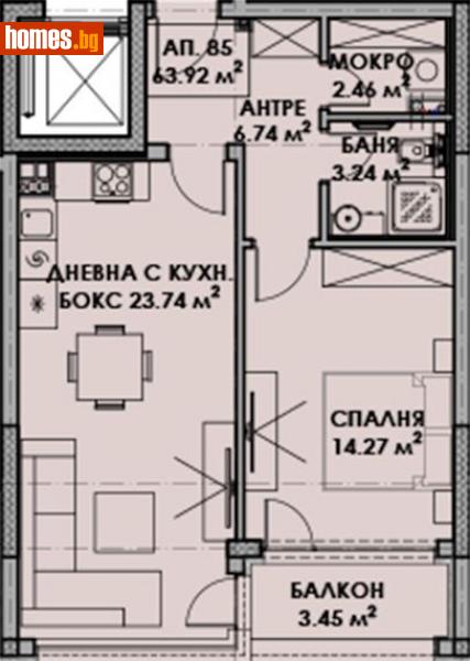 Двустаен, 77m² - Кв. Малинова Долина, София - Апартамент за продажба - ДРИЙМ ВИЖЪН НЕДВИЖИМИ ИМОТИ - 109822225