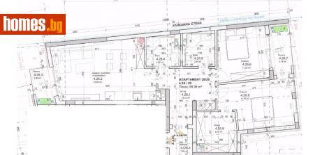 Тристаен, 113m² - Апартамент за продажба - 109834301