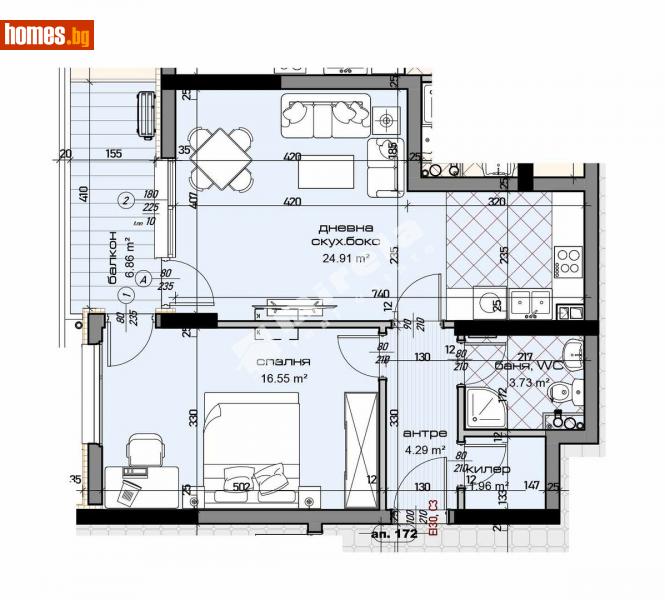 Двустаен, 82m² - Жк. Младост, Варна - Апартамент за продажба - МИРЕЛА - 109849182