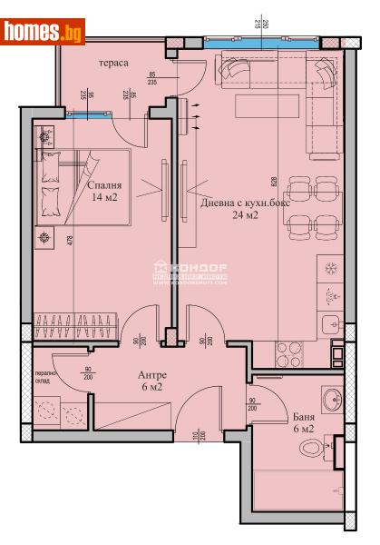 Двустаен, 74m² - Жк. Христо Ботев, Пловдив - Апартамент за продажба - КОНДОР НЕДВИЖИМИ ИМОТИ - 109864358