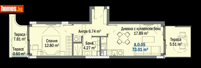 Двустаен, 73m² - Гр.Китен, Приморско - Апартамент за продажба - Artstroy Investment - 109864875