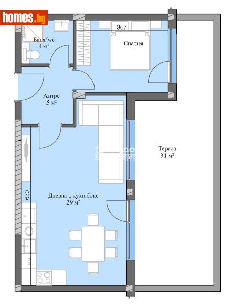 Двустаен, 99m² - Кв. Кършияка, Пловдив - Апартамент за продажба - КОНДОР НЕДВИЖИМИ ИМОТИ - 109865215