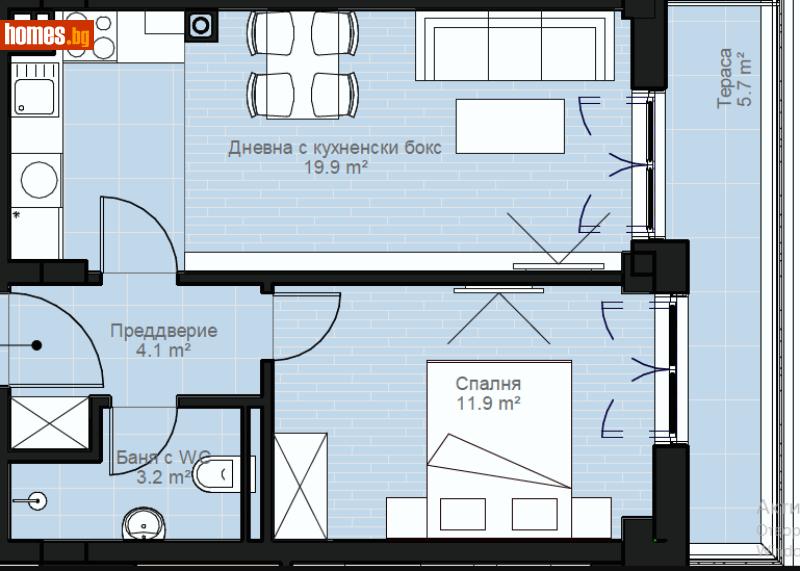 Двустаен, 62m² - Кв. Малинова Долина, София - Апартамент за продажба - Musalla - 109895186