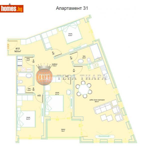 Четиристаен, 161m² - Кв. Малинова Долина, София - Апартамент за продажба - Тера Тиара - 109939609