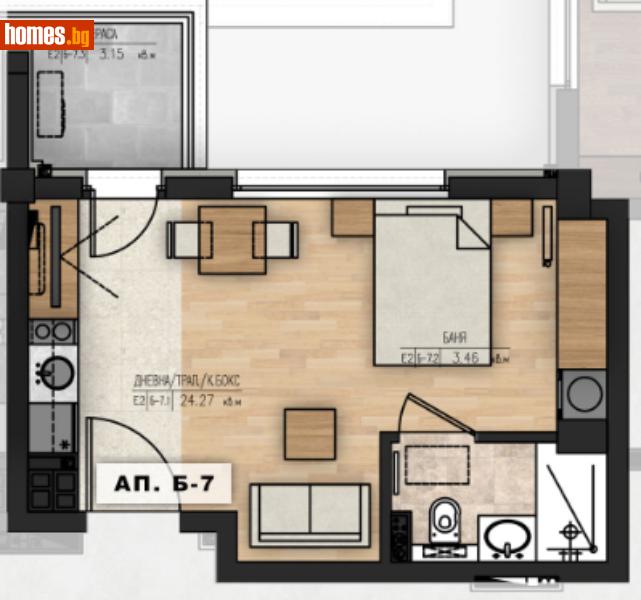 Едностаен, 44m² - Жк. Младост 1а, София - Апартамент за продажба - Musalla - 109953252