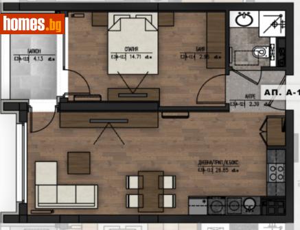 Двустаен, 72m² - Апартамент за продажба - 109953841