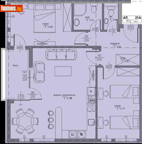 Тристаен, 105m² - Кв. Малинова Долина, София - Апартамент за продажба - Calista Estate - 110045849