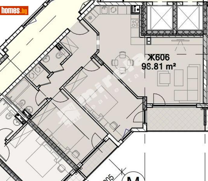 Тристаен, 117m² - Жк. Полигона, София - Апартамент за продажба - МИРЕЛА - 110087506