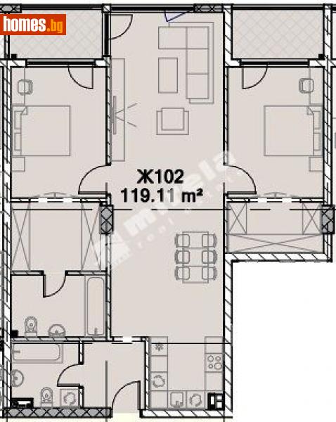 Тристаен, 141m² - Жк. Полигона, София - Апартамент за продажба - МИРЕЛА - 110087519