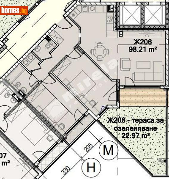 Тристаен, 116m² - Жк. Полигона, София - Апартамент за продажба - МИРЕЛА - 110087526