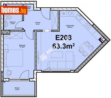 Двустаен, 77m² - Апартамент за продажба - 110102041