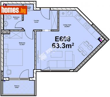 Двустаен, 77m² - Апартамент за продажба - 110102066