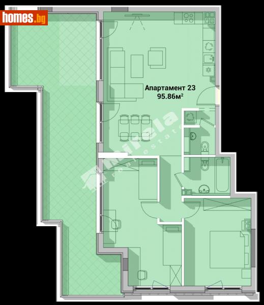 Тристаен, 111m² - Жк. Полигона, София - Апартамент за продажба - МИРЕЛА - 110102203