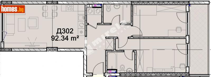 Тристаен, 110m² - Жк. Полигона, София - Апартамент за продажба - МИРЕЛА - 110102243