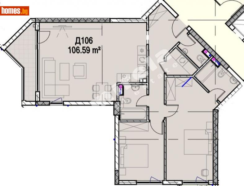 Тристаен, 127m² - Жк. Полигона, София - Апартамент за продажба - МИРЕЛА - 110102264