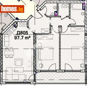 Тристаен, 116m² - Апартамент за продажба - 110102281