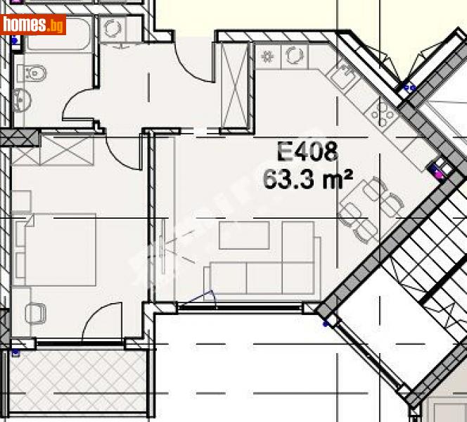 Двустаен, 77m² - Жк. Полигона, София - Апартамент за продажба - МИРЕЛА - 110102292