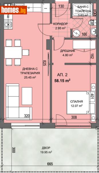 Двустаен, 71m² - Кв. Самара 3, Стара Загора - Апартамент за продажба - МАРКЕТ ИМОТИ - 110103634