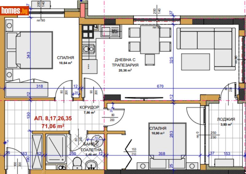 Тристаен, 87m² - Кв. Самара 3, Стара Загора - Апартамент за продажба - МАРКЕТ ИМОТИ - 110145908