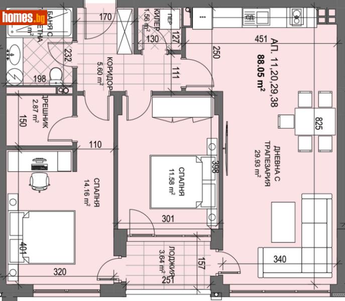 Тристаен, 107m² - Кв. Самара 3, Стара Загора - Апартамент за продажба - МАРКЕТ ИМОТИ - 110145914