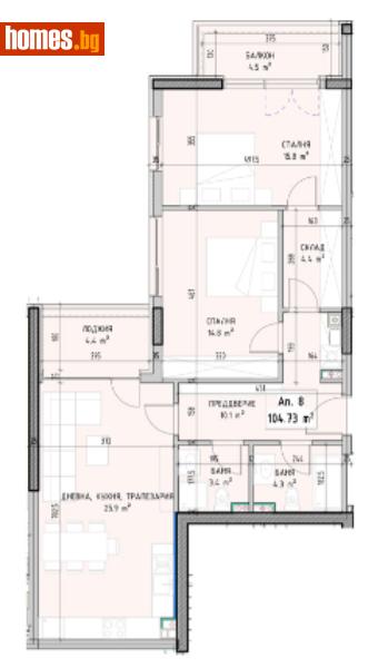 Тристаен, 123m² - Кв. Малинова Долина, София - Апартамент за продажба - Musalla - 110146115