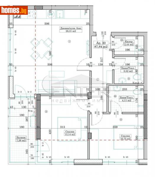 Тристаен, 102m² - Жк. Левски, Варна - Апартамент за продажба - Ентер Недвижими имоти - 110169485