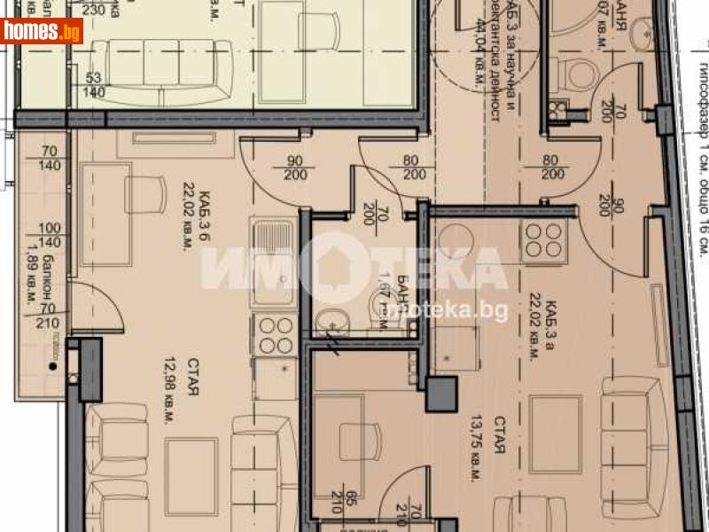 Двустаен, 55m² -  Колхозен Пазар, Варна - Апартамент за продажба - ИМОТЕКА АД - 110197555