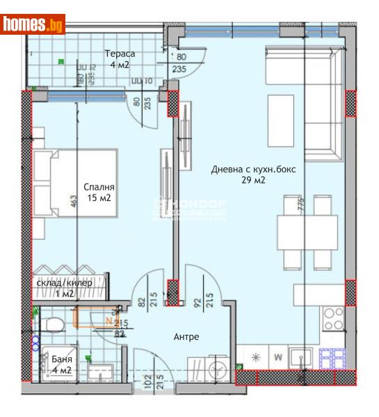 Двустаен, 76m² - Жк. Тракия, Пловдив - Апартамент за продажба - КОНДОР НЕДВИЖИМИ ИМОТИ - 110199093