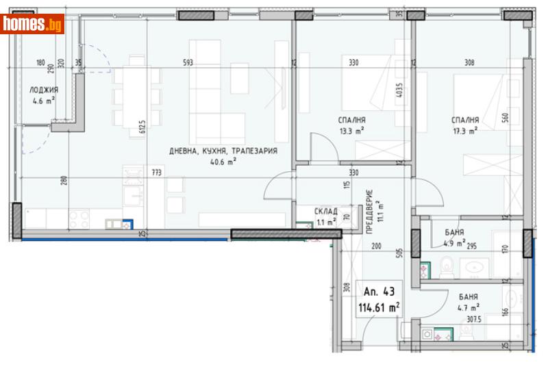 Тристаен, 134m² - Кв. Малинова Долина, София - Апартамент за продажба - Musalla - 110231976