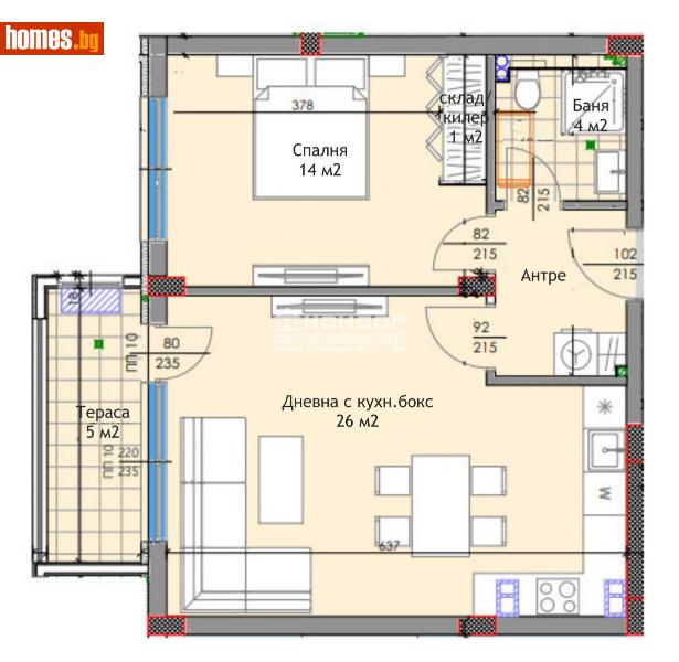 Двустаен, 73m² - Жк. Тракия, Пловдив - Апартамент за продажба - КОНДОР НЕДВИЖИМИ ИМОТИ - 110232967