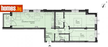 Тристаен, 106m² - Апартамент за продажба - 110249127