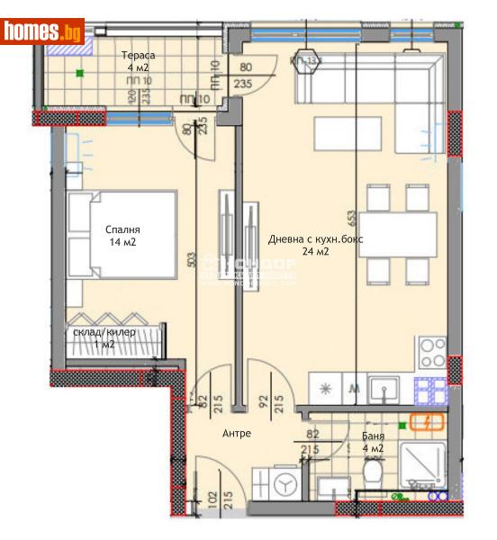 Двустаен, 69m² - Жк. Тракия, Пловдив - Апартамент за продажба - КОНДОР НЕДВИЖИМИ ИМОТИ - 110249266
