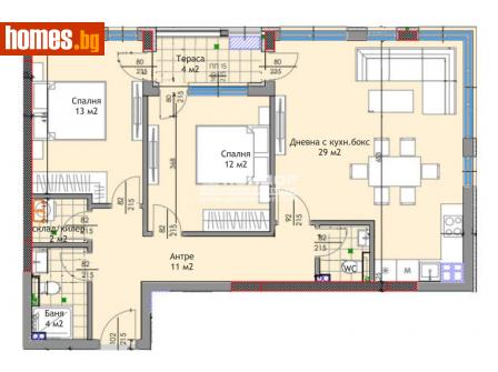 Тристаен, 107m² - Апартамент за продажба - 110249292