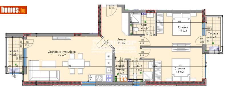 Тристаен, 120m² - Жк. Тракия, Пловдив - Апартамент за продажба - КОНДОР НЕДВИЖИМИ ИМОТИ - 110251012