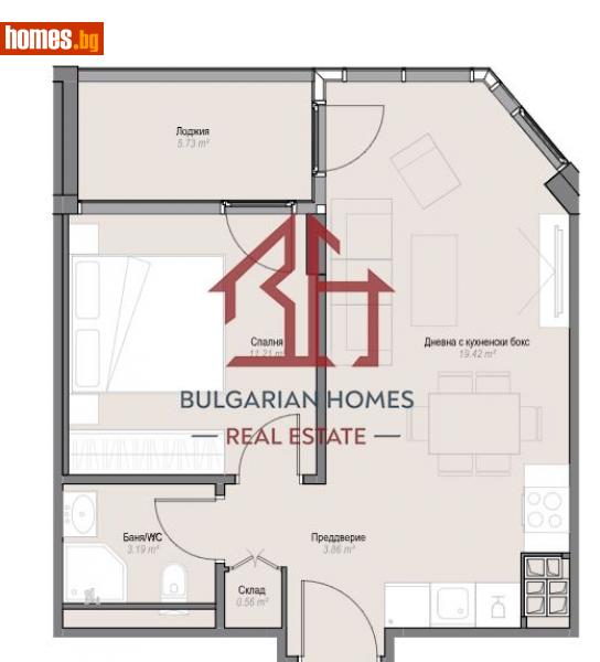 Двустаен, 65m² -  Оборище, София - Апартамент за продажба - Bulgarian Homes - 110261959